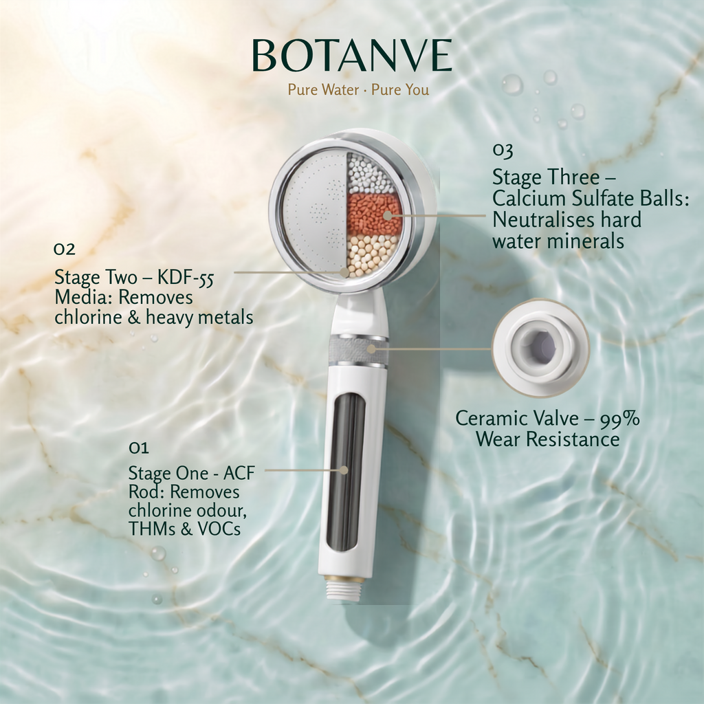 BOTANVÈ Shower Filter Head features